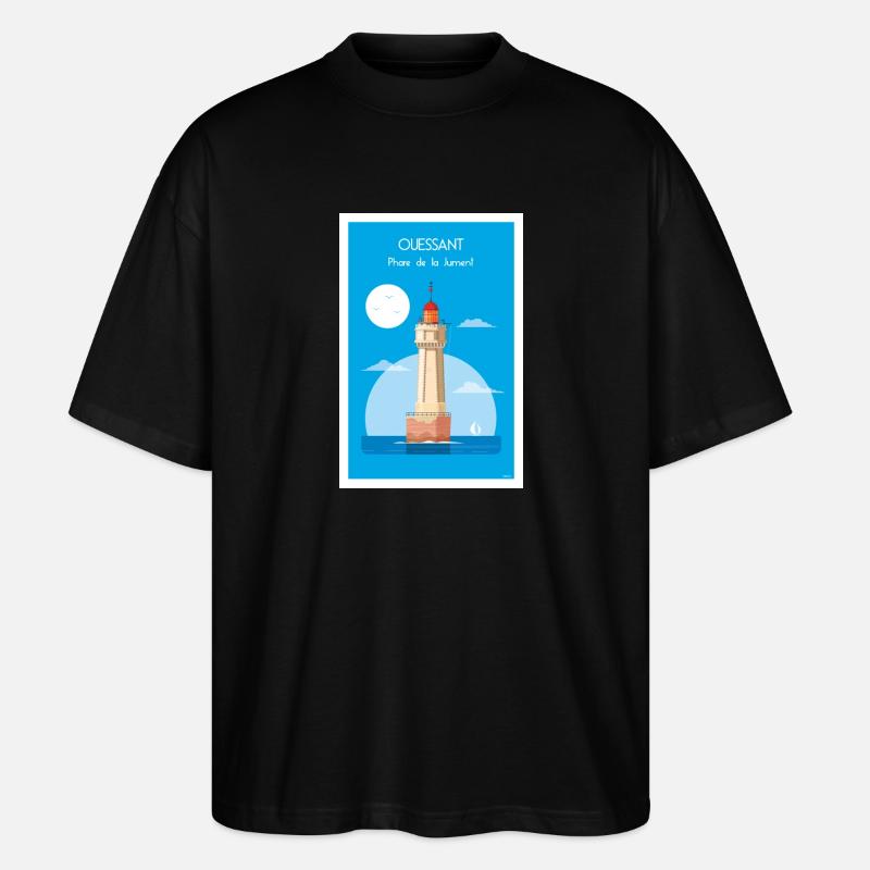 DER LEUCHTTURM VON MARE - Stanley/Stella Oversized Unisex Bio T-Shirt Blaster 2.0 - Schwarz