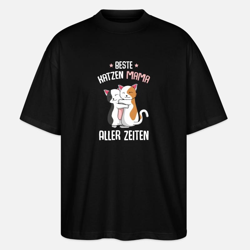 Meilleure maman chat - T-shirt bio Blaster 2.0 coupe oversize Stanley/Stella Unisexe - noir