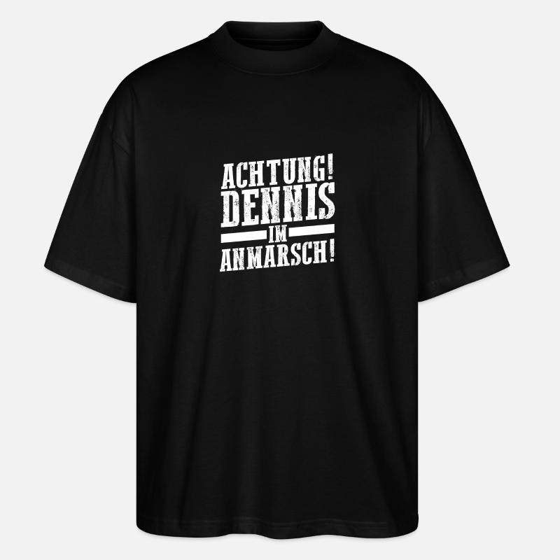 First name Dennis - Stanley/Stella Oversized Unisex Organic T-shirt Blaster 2.0 - black