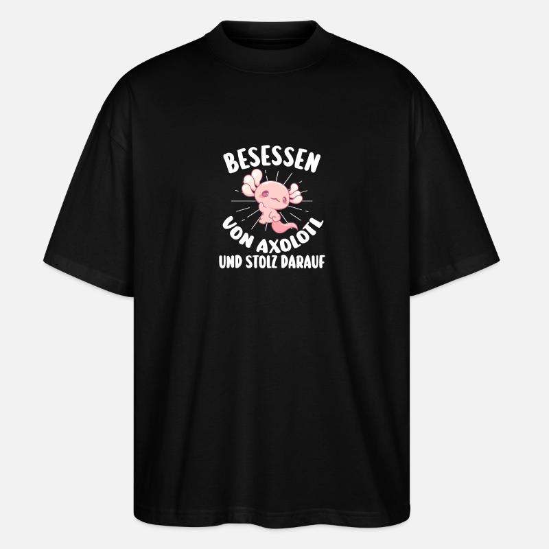 Axolotl - T-shirt bio Blaster 2.0 coupe oversize Stanley/Stella Unisexe - noir