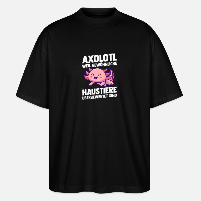 Axolotl - Stanley/Stella Oversized Unisex Organic T-shirt Blaster 2.0 - black