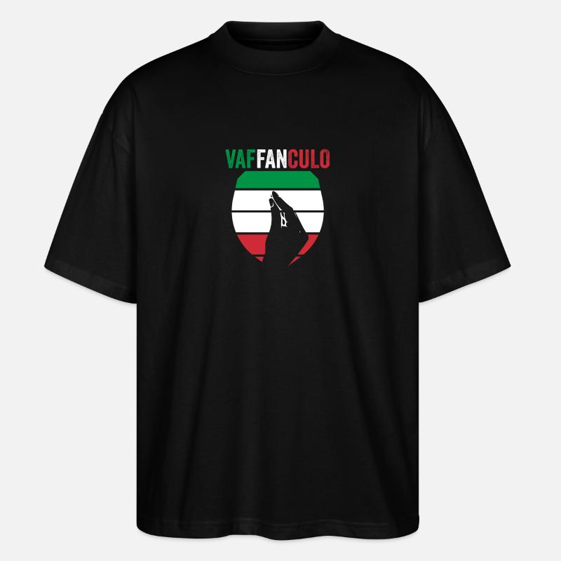 Italien Italiener Vaffanculo - Stanley/Stella Oversized Unisex Bio T-Shirt Blaster 2.0 - Schwarz