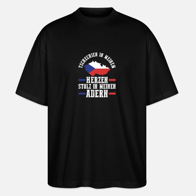 Tchèques République tchèque - T-shirt bio Blaster 2.0 coupe oversize Stanley/Stella Unisexe - noir