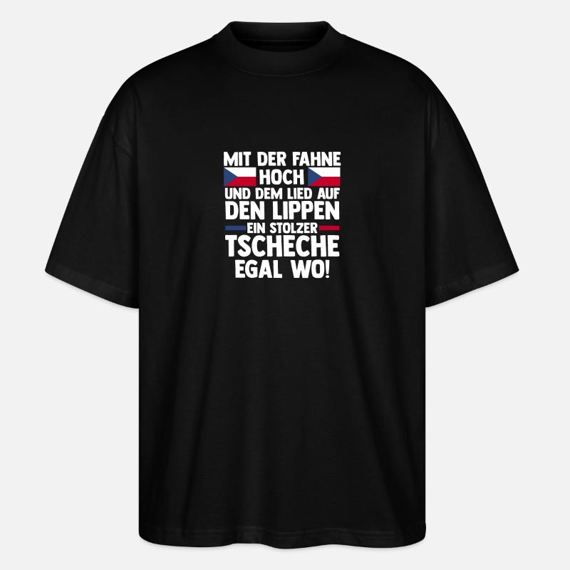 Tschechen Tschechisch Tschechien - Stanley/Stella Oversized Unisex Bio T-Shirt Blaster 2.0 - Schwarz