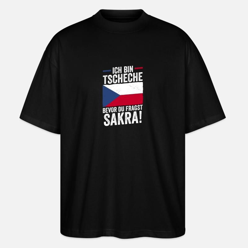 Tchèques République tchèque - T-shirt bio Blaster 2.0 coupe oversize Stanley/Stella Unisexe - noir