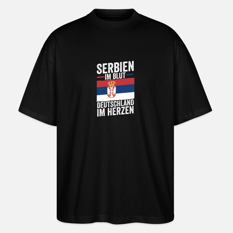 Serbe Serbe Allemagne Serbie - T-shirt bio Blaster 2.0 coupe oversize Stanley/Stella Unisexe - noir