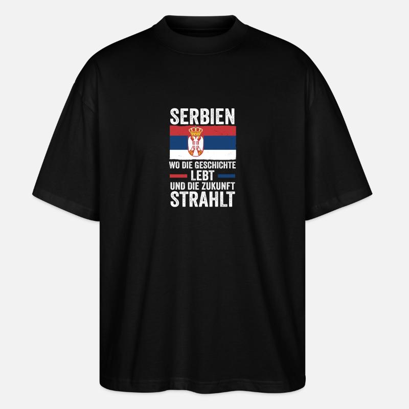 Serben Serbisch Serbien - Stanley/Stella Oversized Unisex Bio T-Shirt Blaster 2.0 - Schwarz