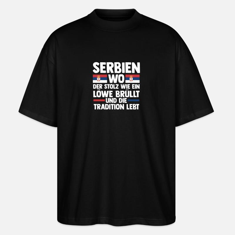 Serbe Serbe Serbie - T-shirt bio Blaster 2.0 coupe oversize Stanley/Stella Unisexe - noir