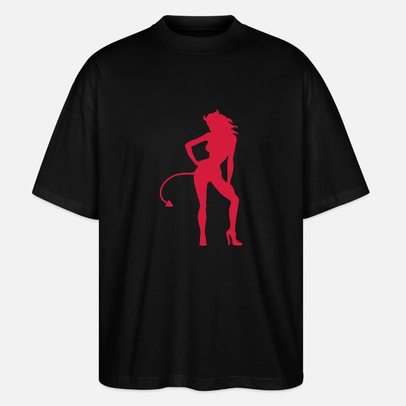 Teufelin - Devil - Stanley/Stella Oversized Unisex Bio T-Shirt Blaster 2.0 - Schwarz