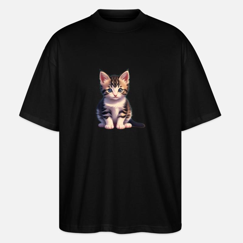 Katze - Stanley/Stella Oversized Unisex Bio T-Shirt Blaster 2.0 - Schwarz