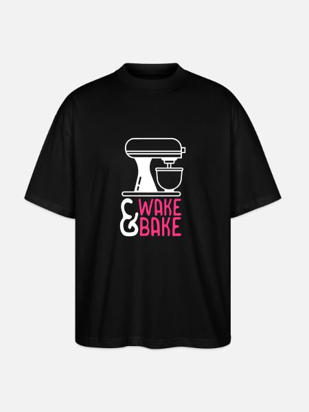 Wake and Bake - Stanley/Stella Oversized Unisex Organic T-shirt Blaster 2.0 - black