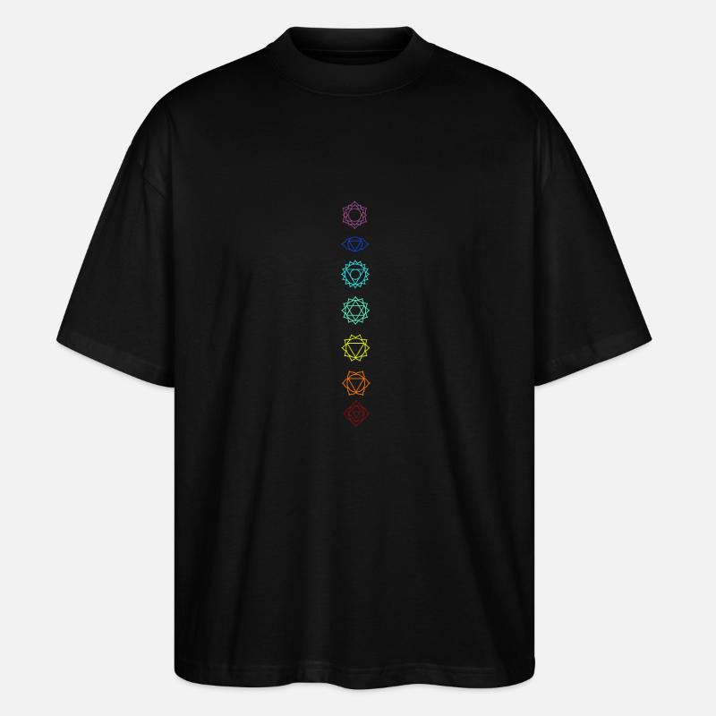 Sieben Chakren - Stanley/Stella Oversized Unisex Bio T-Shirt Blaster 2.0 - Schwarz