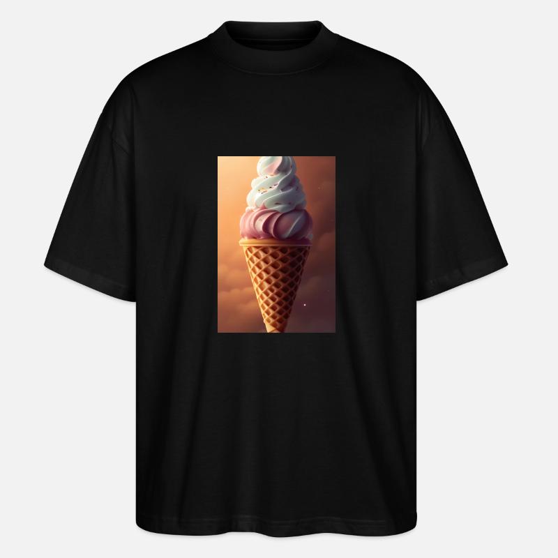 Eiscreme - Stanley/Stella Oversized Unisex Bio T-Shirt Blaster 2.0 - Schwarz