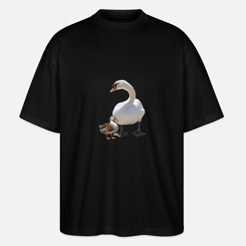 Schwan - Stanley/Stella Oversized Unisex Bio T-Shirt Blaster 2.0 - Schwarz
