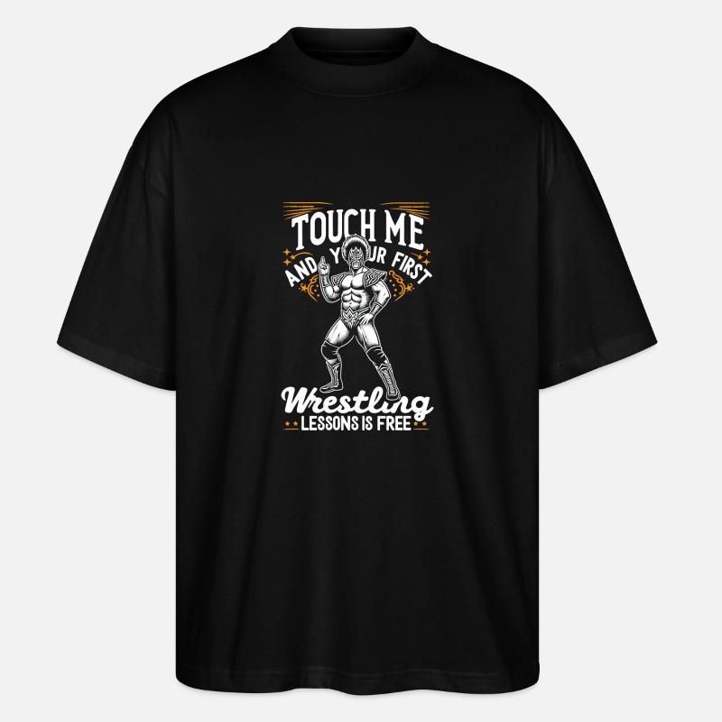 Pro Wrestler Motivation Tee - Stanley/Stella Oversized Unisex Bio T-Shirt Blaster 2.0 - Schwarz