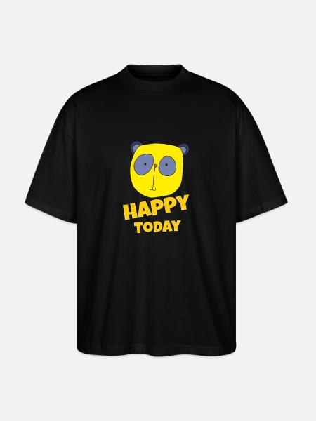 Koala Happy Today - Stanley/Stella Oversized Unisex Organic T-shirt Blaster 2.0 - black