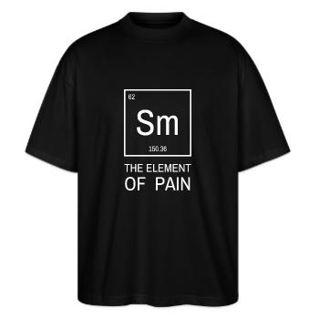 Sm l’élément de la douleur | Élément Sm de la douleur - T-shirt bio Blaster 2.0 coupe oversize Stanley/Stella Unisexe - noir - Devant - Alina (178cm) & Michal (187cm)
