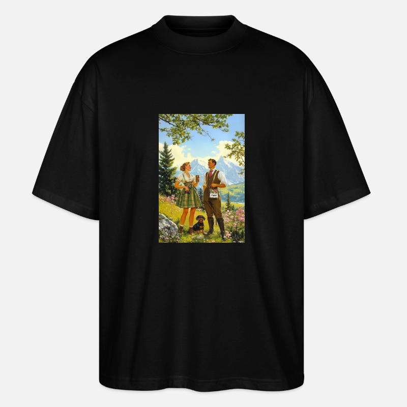 Gipfeltrinker 2.0 - Stanley/Stella Oversized Unisex Bio T-Shirt Blaster 2.0 - Schwarz