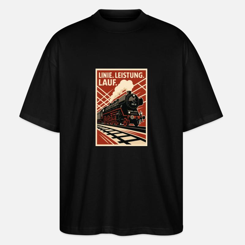 Railway Line Running Performance - Stanley/Stella Oversized Unisex Organic T-shirt Blaster 2.0 - black