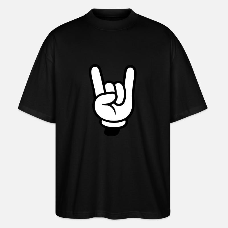 Party Hand Comic - Stanley/Stella Oversized Unisex Bio T-Shirt Blaster 2.0 - Schwarz