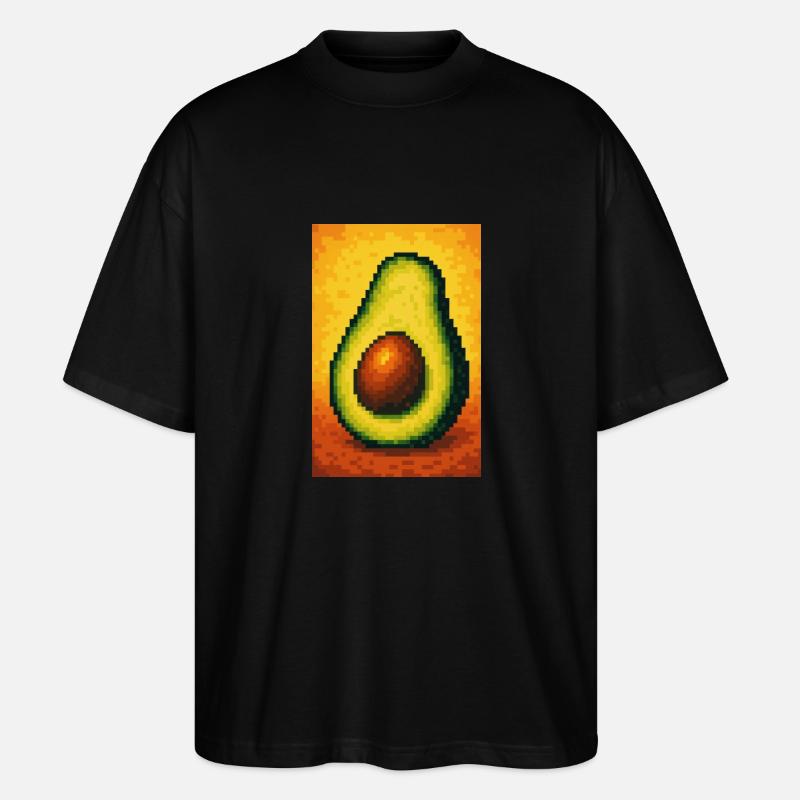 Pixel Avocado Pop - Stanley/Stella Oversized Unisex Bio T-Shirt Blaster 2.0 - Schwarz