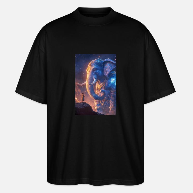 Gardien de l’éléphant céleste - T-shirt bio Blaster 2.0 coupe oversize Stanley/Stella Unisexe - noir
