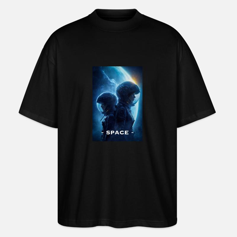 Astronautes dans l’espace lointain - T-shirt bio Blaster 2.0 coupe oversize Stanley/Stella Unisexe - noir