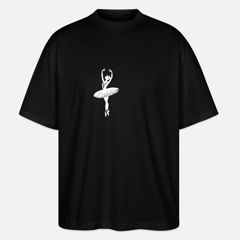 Ballerine gracieuse en pointe - T-shirt bio Blaster 2.0 coupe oversize Stanley/Stella Unisexe - noir