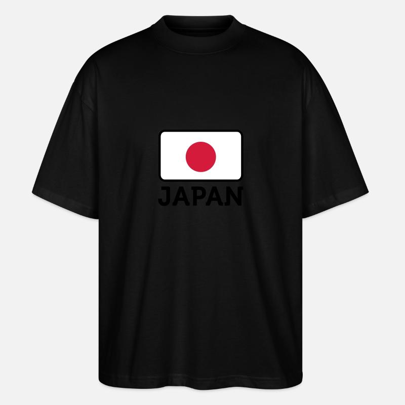 Drapeau national du Japon - T-shirt bio Blaster 2.0 coupe oversize Stanley/Stella Unisexe - noir