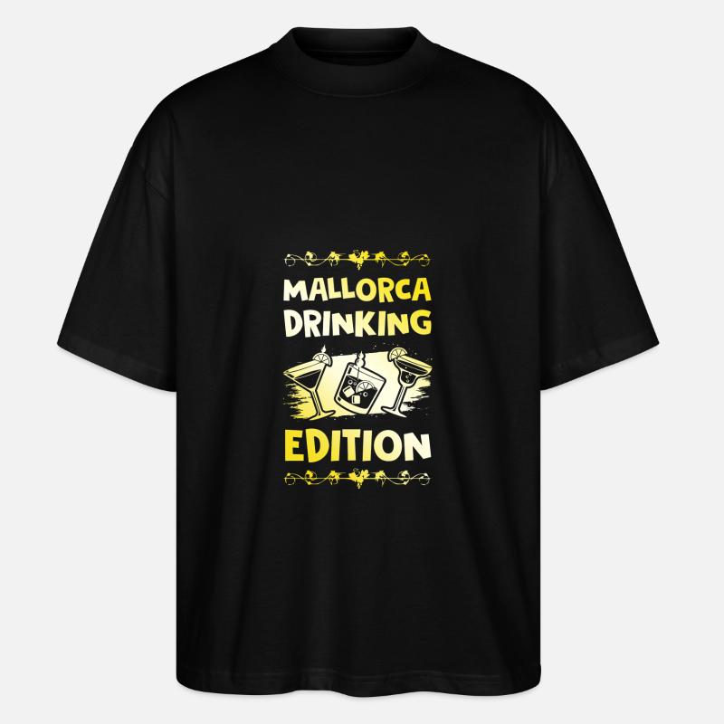 Mallorca Drinking Spruch - Stanley/Stella Oversized Unisex Bio T-Shirt Blaster 2.0 - Schwarz