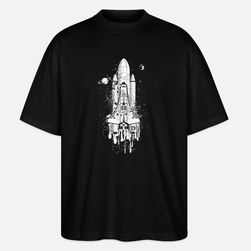fusée imaginative - T-shirt bio Blaster 2.0 coupe oversize Stanley/Stella Unisexe - noir