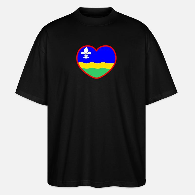 Das Herz der Flefonland-Flagge Flevoland - Stanley/Stella Oversized Unisex Bio T-Shirt Blaster 2.0 - Schwarz