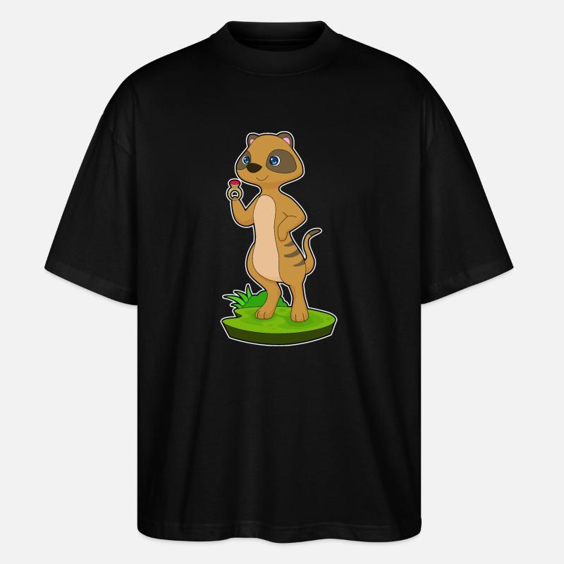 Bague suricate - T-shirt bio Blaster 2.0 coupe oversize Stanley/Stella Unisexe - noir