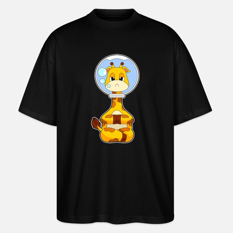 Giraffe Aquarium - Stanley/Stella Oversized Unisex Organic T-shirt Blaster 2.0 - black