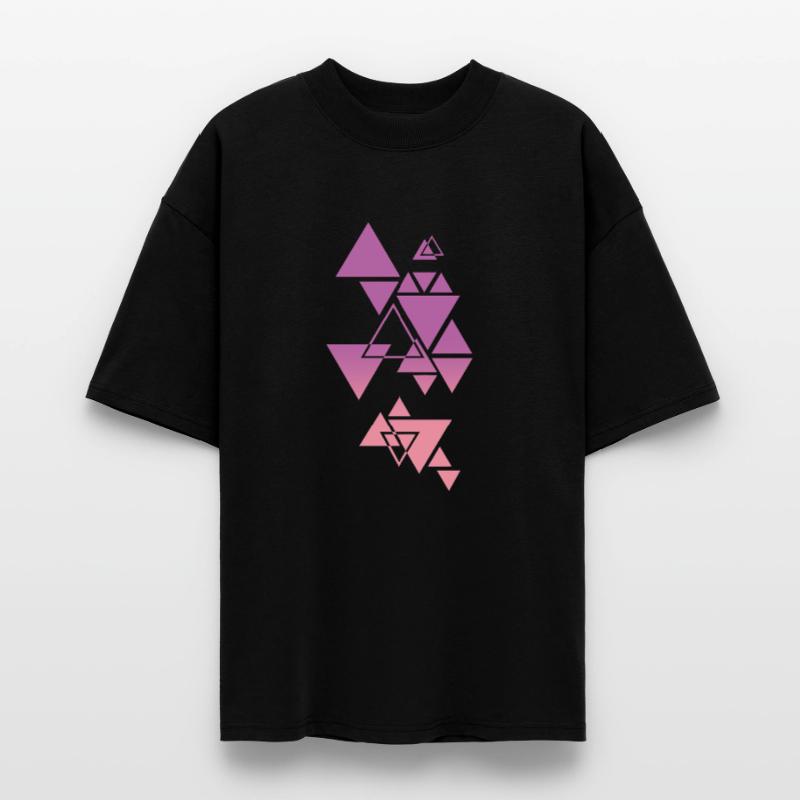 Gradient Triangle Pattern Pink Stanley/Stella Oversized Unisex Organic T-shirt Blaster 2.0
