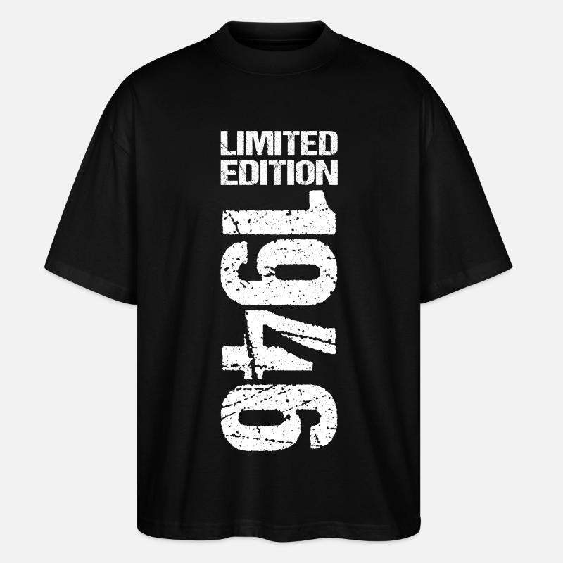 80e anniversaire Né en 1946 - T-shirt bio Blaster 2.0 coupe oversize Stanley/Stella Unisexe - noir