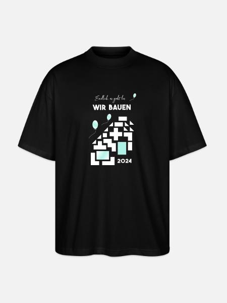 we build houses - Stanley/Stella Oversized Unisex Organic T-shirt Blaster 2.0 - black