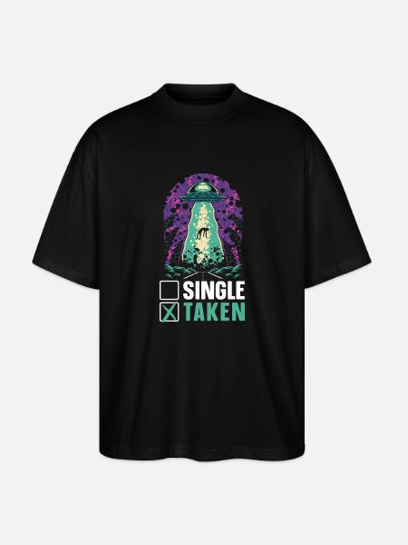 Alien Lover Alien Being Ufo - Stanley/Stella Oversized Unisex Organic T-shirt Blaster 2.0 - black