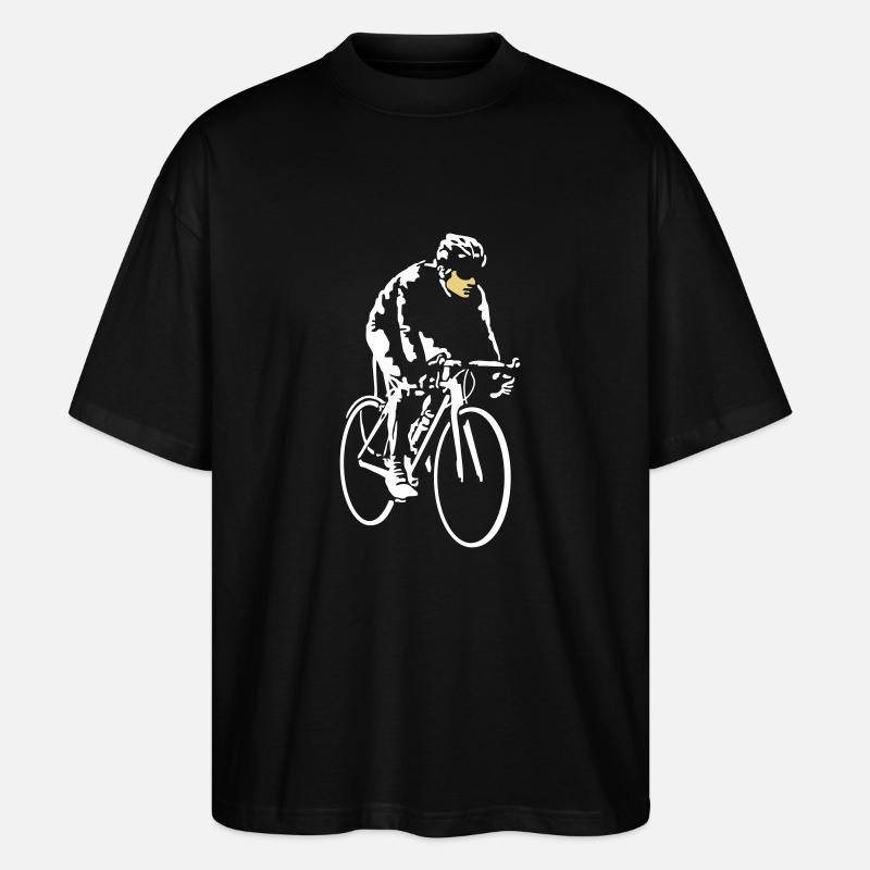 radfahrer_042013_a_2c - Stanley/Stella Oversized Unisex Bio T-Shirt Blaster 2.0 - Schwarz