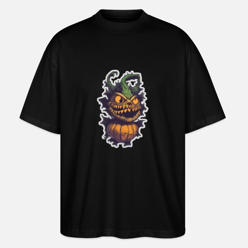 Monstre de citrouille Helloween - T-shirt bio Blaster 2.0 coupe oversize Stanley/Stella Unisexe - noir