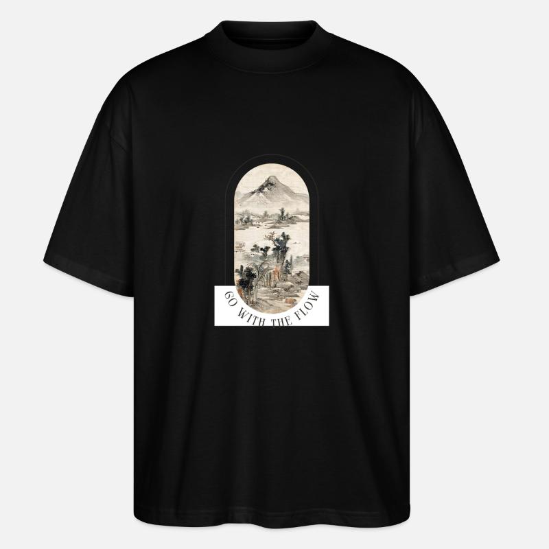 Go with the Flow - Stanley/Stella Oversized Unisex Bio T-Shirt Blaster 2.0 - Schwarz