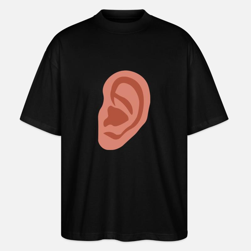 Großes Ohr - Stanley/Stella Oversized Unisex Bio T-Shirt Blaster 2.0 - Schwarz