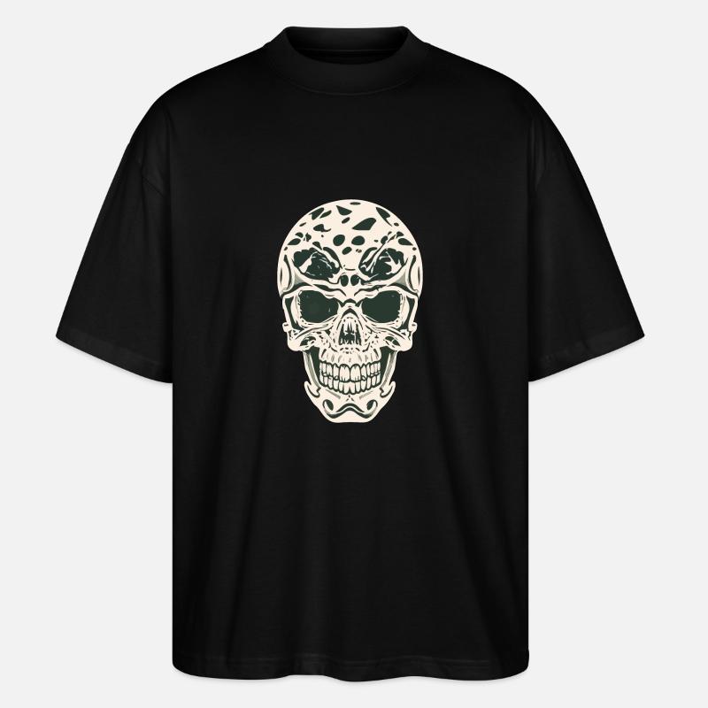 SCHÄDEL - Stanley/Stella Oversized Unisex Bio T-Shirt Blaster 2.0 - Schwarz