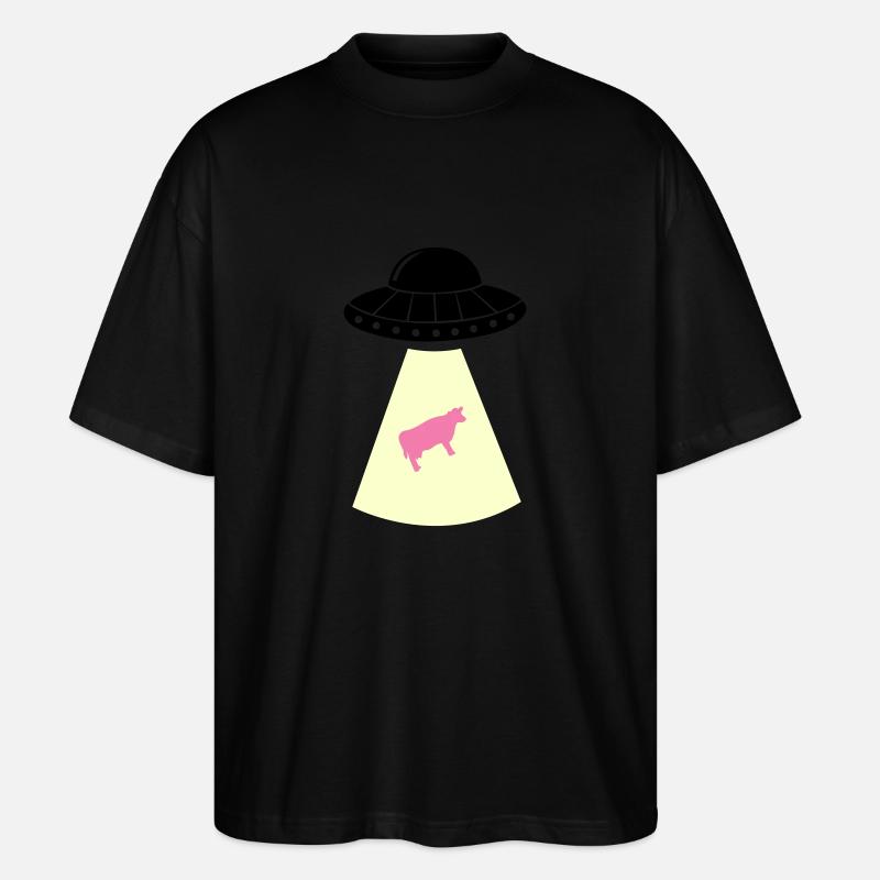 ufo kuh - Stanley/Stella Oversized Unisex Bio T-Shirt Blaster 2.0 - Schwarz
