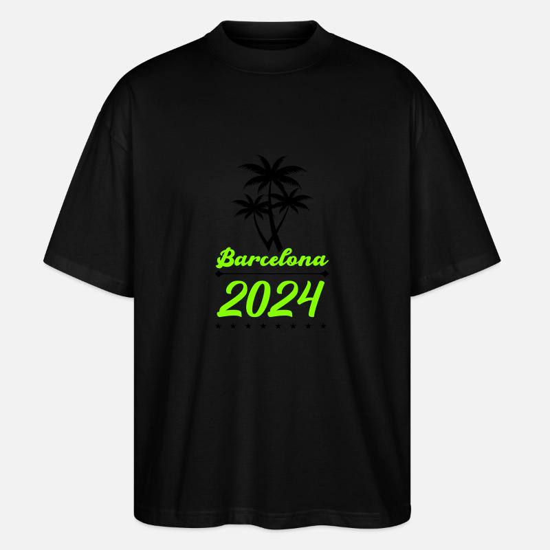 barcelona 2024 - Stanley/Stella Oversized Unisex Bio T-Shirt Blaster 2.0 - Schwarz