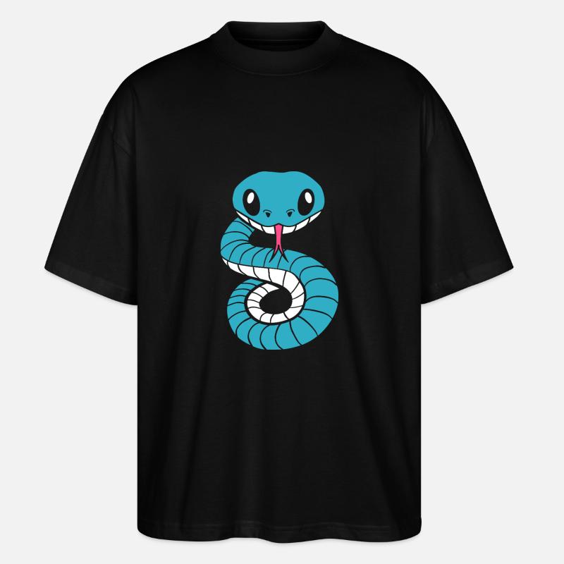 Kobra - Stanley/Stella Oversized Unisex Bio T-Shirt Blaster 2.0 - Schwarz