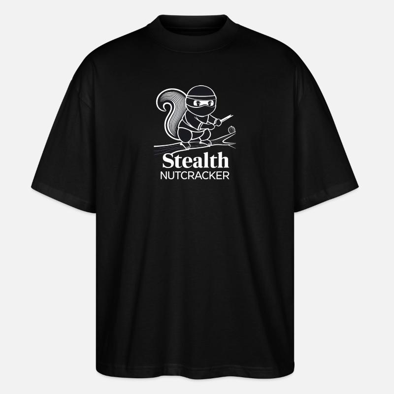 Ninja Squirrel - Stanley/Stella Oversized Unisex Organic T-shirt Blaster 2.0 - black