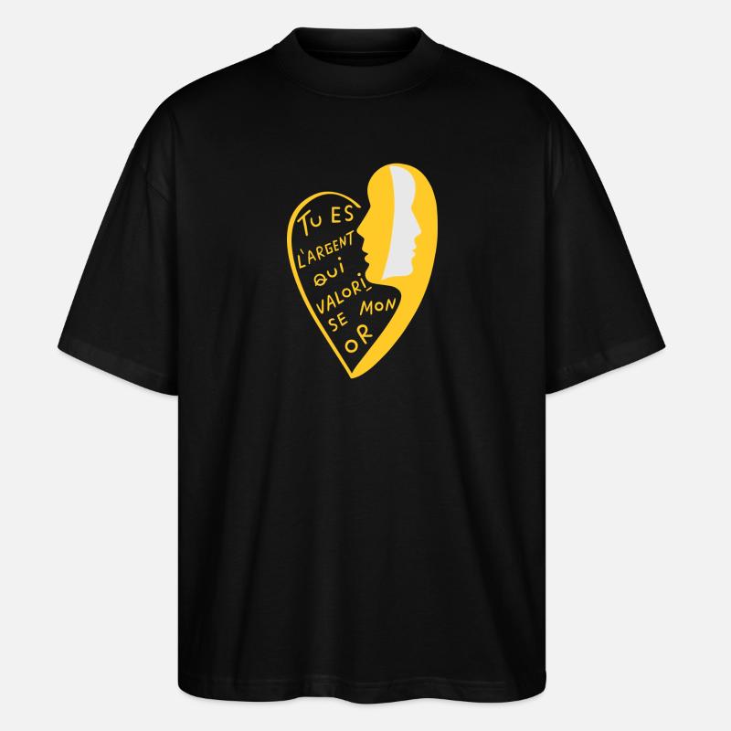Mon or 1 - T-shirt bio Blaster 2.0 coupe oversize Stanley/Stella Unisexe - noir