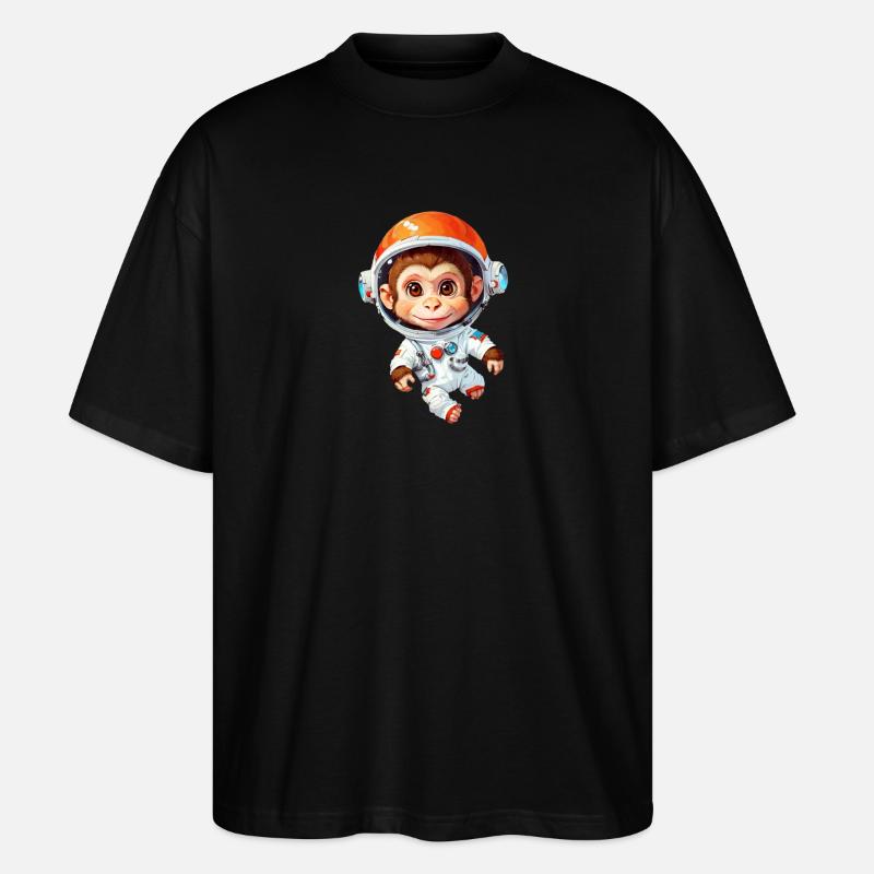 Singe de l’espace - T-shirt bio Blaster 2.0 coupe oversize Stanley/Stella Unisexe - noir