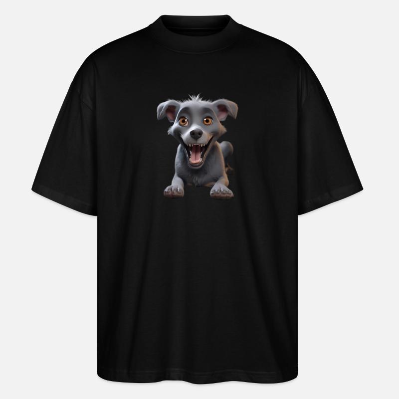 Chien d’attente - T-shirt bio Blaster 2.0 coupe oversize Stanley/Stella Unisexe - noir